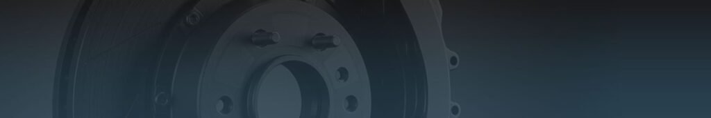 Close-up of brake disc and rotor