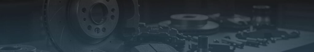 Close-up of automotive brake components