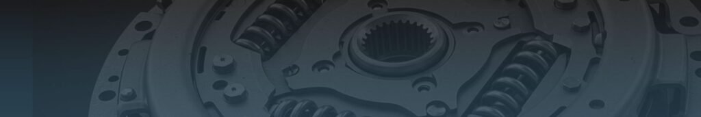 Close-up of mechanical clutch components