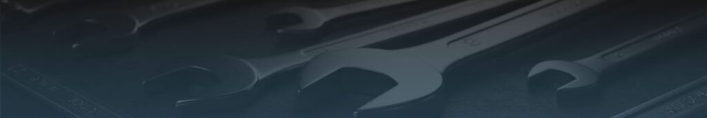 Close-up of various metal tools.