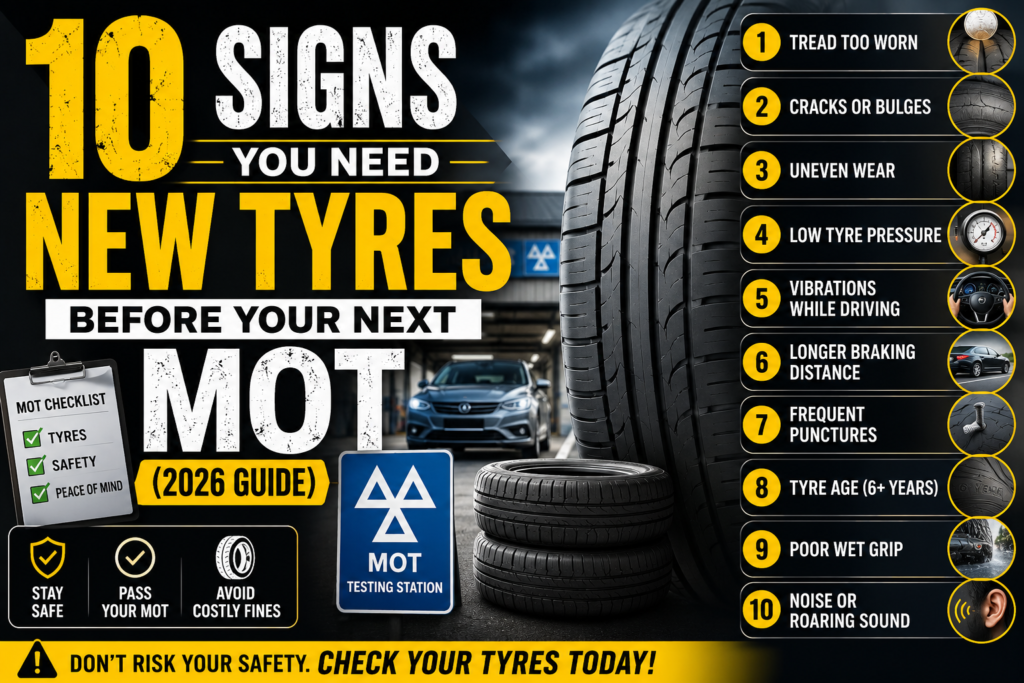 10 Signs You Need New Tyres Before Your Next MOT (2026 Guide