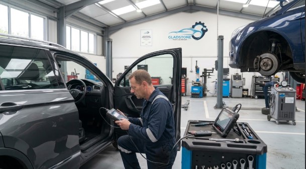 Car diagnostics being carried out at a garage in Middlesbrough